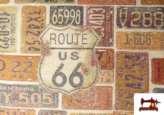 Vente en ligne de Tissu Gobelin Tissé Imprimé Plaques d’Immatriculation