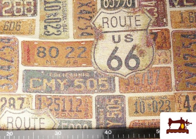 Tissu Gobelin Tissé Imprimé Plaques d’Immatriculation