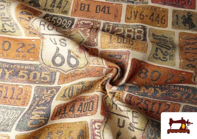 Tissu Gobelin Tissé Imprimé Plaques d’Immatriculation