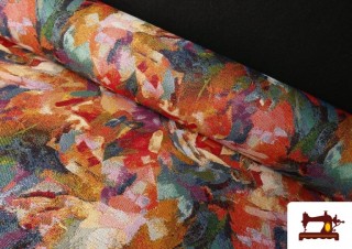 Tissu Gobelin Tissé Imprimé Abstrait