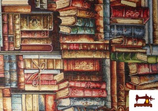 Vente de Tissu Gobelin Tissé Imprimé Librairie