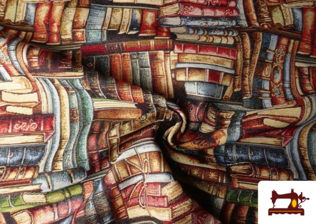 Vente en ligne de Tissu Gobelin Tissé Imprimé Librairie