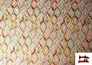 Acheter Tissu Gobelin Tissé Imprimé Multicolore