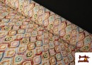 Tissu Gobelin Tissé Imprimé Multicolore
