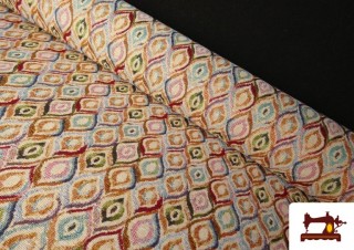 Tissu Gobelin Tissé Imprimé Multicolore