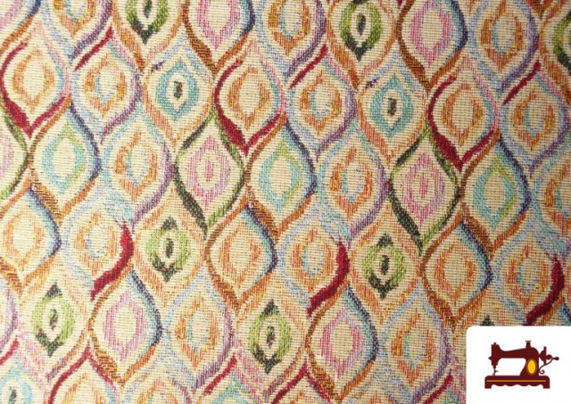 Vente de Tissu Gobelin Tissé Imprimé Multicolore