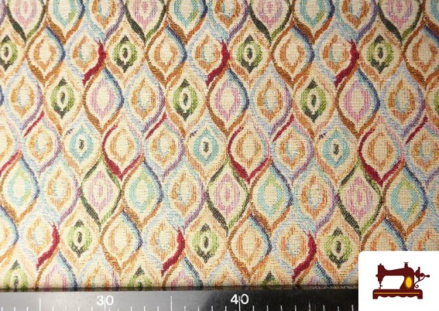 Acheter en ligne Tissu Gobelin Tissé Imprimé Multicolore