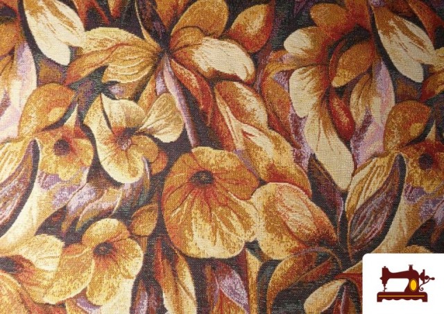 Acheter Tissu Gobelin Tissé Imprimé Fleurs
