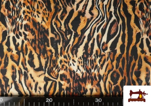 Acheter en ligne Tissu Tela de Strecth Tigre Animal Print