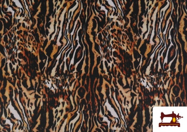 Vente de Tissu Tela de Stretch Tigre Animal Print