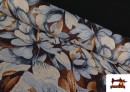 Vente en ligne de Tissu Gobelin Tissé Imprimé Fleurs couleur Brun