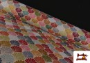 Tissu Gobelin Tissé Éventails Colorés