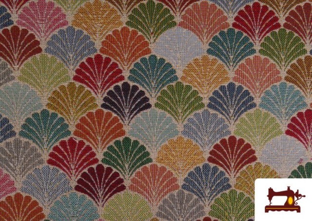 Vente de Tissu Gobelin Tissé Éventails Colorés