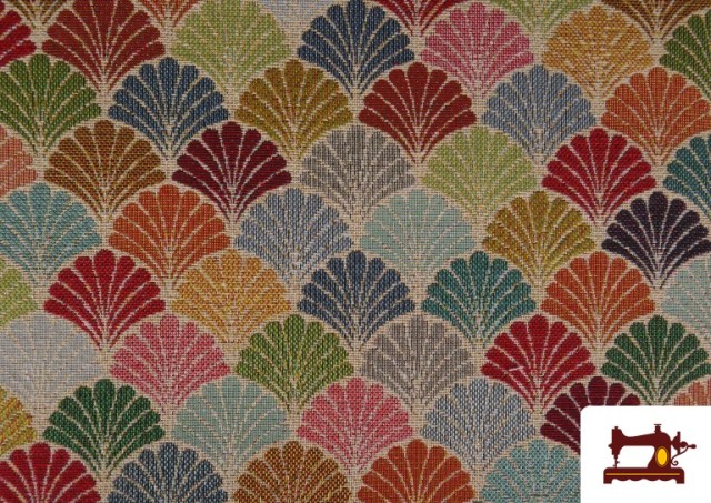 Vente en ligne de Tissu Gobelin Tissé Éventails Colorés