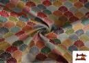 Tissu Gobelin Tissé Éventails Colorés