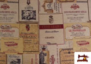 Tissu Gobelin Tissé Étiquettes de Vin
