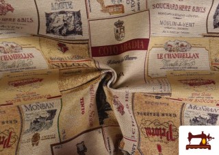Vente en ligne de Tissu Gobelin Tissé Étiquettes de Vin