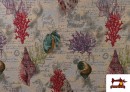 Acheter Tissu Gobelin Tissé Coquillages Marins
