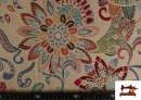 Acheter en ligne Tissu Gobelin Tissé Imprimé Multicolore