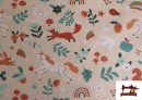 Vente de Tissu Coton Licornes et Animaux Enfant