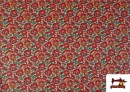 Acheter Tissu Coton Floral Classique couleur Rouge
