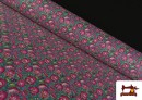 Tissu Coton Floral Classique couleur Rosé