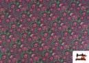 Acheter Tissu Coton Floral Classique couleur Rosé