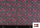 Acheter en ligne Tissu Coton Floral Classique couleur Rosé