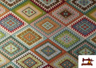 Acheter Tissu Gobelin Tissé Losanges Ethniques