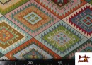 Acheter en ligne Tissu Gobelin Tissé Losanges Ethniques