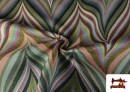 Acheter en ligne Tissu Gobelin Tissé Multicolore Zig-Zag couleur Vert