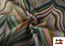 Vente en ligne de Tissu Gobelin Tissé Multicolore Zig-Zag couleur Vert