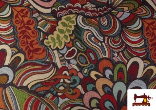 Acheter Tissu Gobelin Tissé Imprimé Multicolore