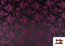 Vente de Tissu Jacquard Floral pour Costumes Régionaux couleur Rosé