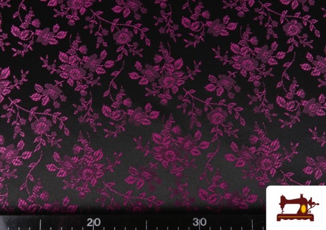 Acheter en ligne Tissu Jacquard Floral pour Costumes Régionaux couleur Rosé
