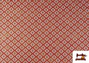 Acheter Tissu Gobelin Tissé à Motif Géométrique Multicolore couleur Orange