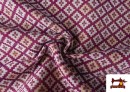 Acheter Tissu Gobelin Tissé à Motif Géométrique Multicolore couleur Fuchsia