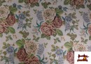 Acheter Tissu Gobelin Tissé à Motif Floral Romantique