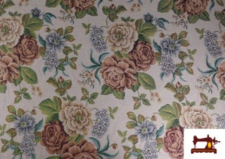 Acheter Tissu Gobelin Tissé à Motif Floral Romantique