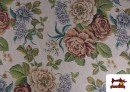 Vente de Tissu Gobelin Tissé à Motif Floral Romantique