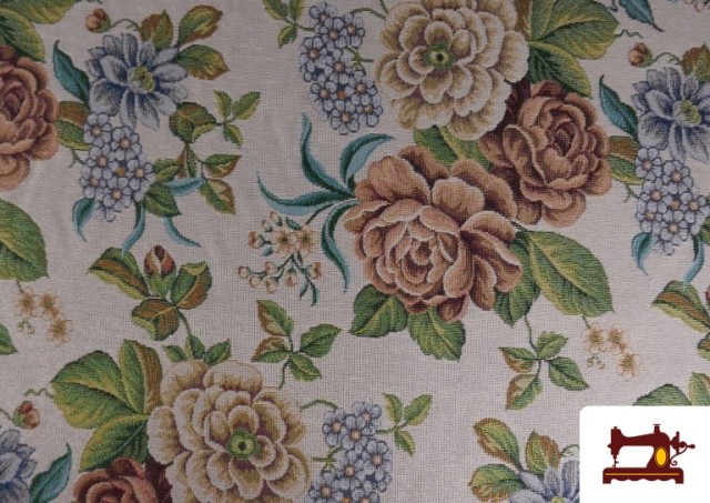 Vente de Tissu Gobelin Tissé à Motif Floral Romantique