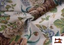 Tissu Gobelin Tissé à Motif Floral Romantique