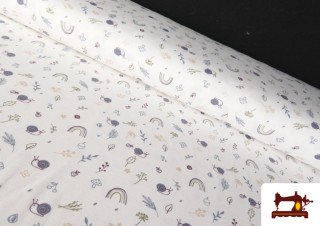 Tissu Maille T-Shirt Escargots Enfant