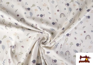 Vente en ligne de Tissu Maille T-Shirt Escargots Enfant