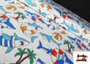 Tissu Maille T-Shirt Requins Amusants Plage