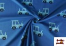 Vente en ligne de Tissu Maille T-Shirt Tracteurs Bleus