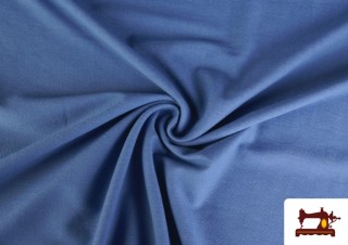 Acheter Tissu Maille Imprimé Effet Jean couleur Bleu