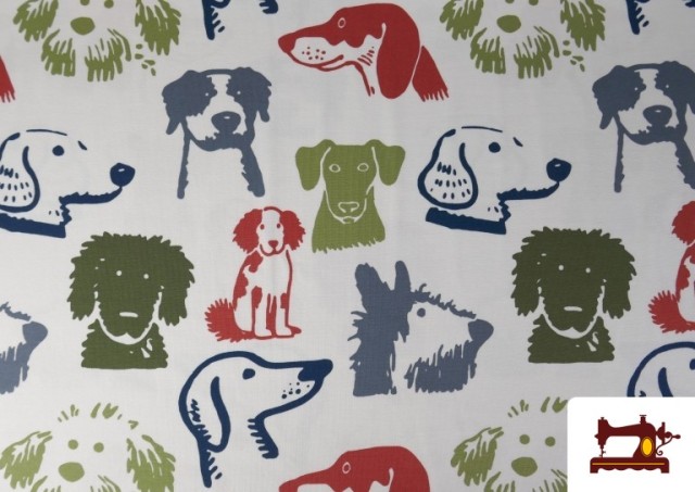 Vente de Tissu Jersey T-Shirt Imprimé Chiens