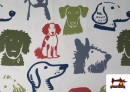 Acheter en ligne Tissu Jersey T-Shirt Imprimé Chiens