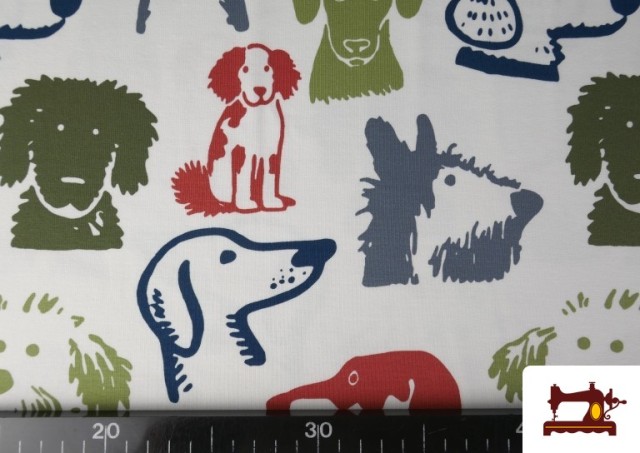 Vente en ligne de Tissu Jersey T-Shirt Imprimé Chiens